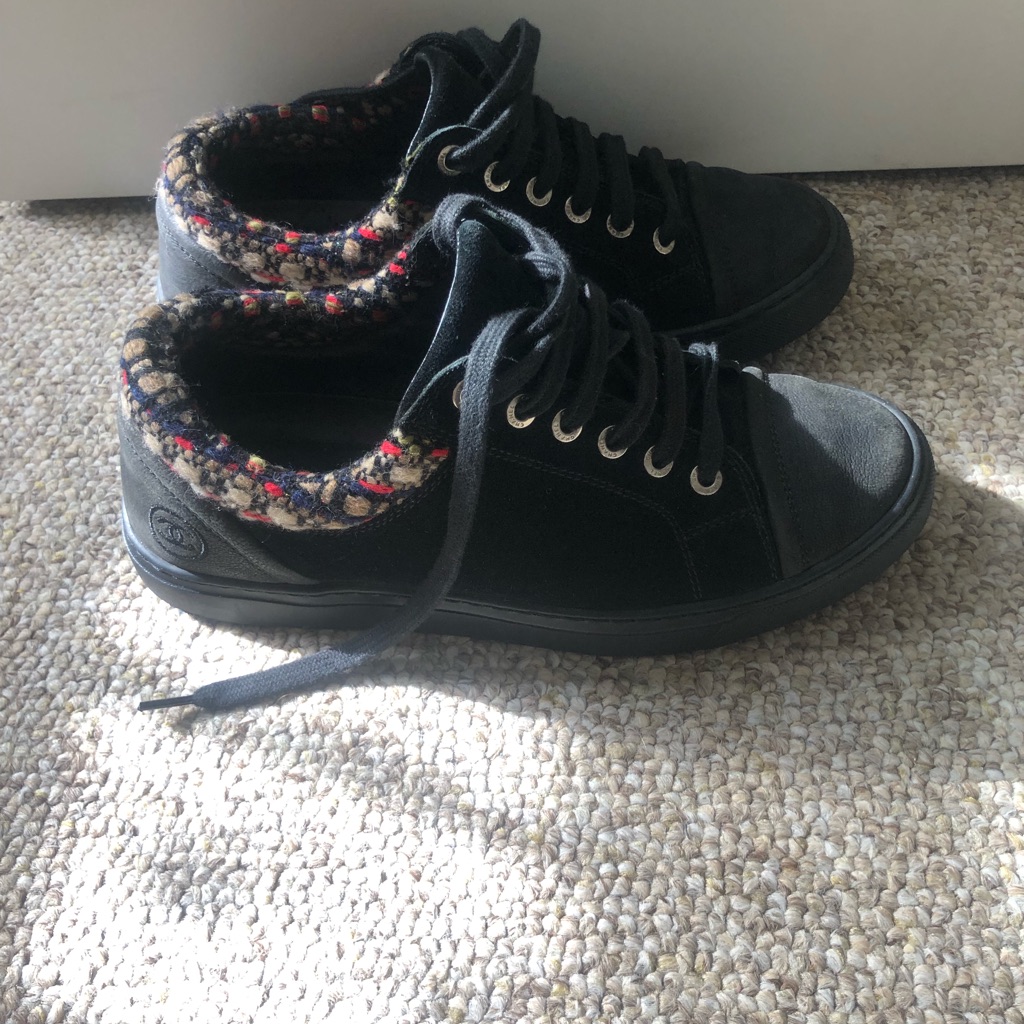 Chanel 2015 Tweed Pattern Sneakers